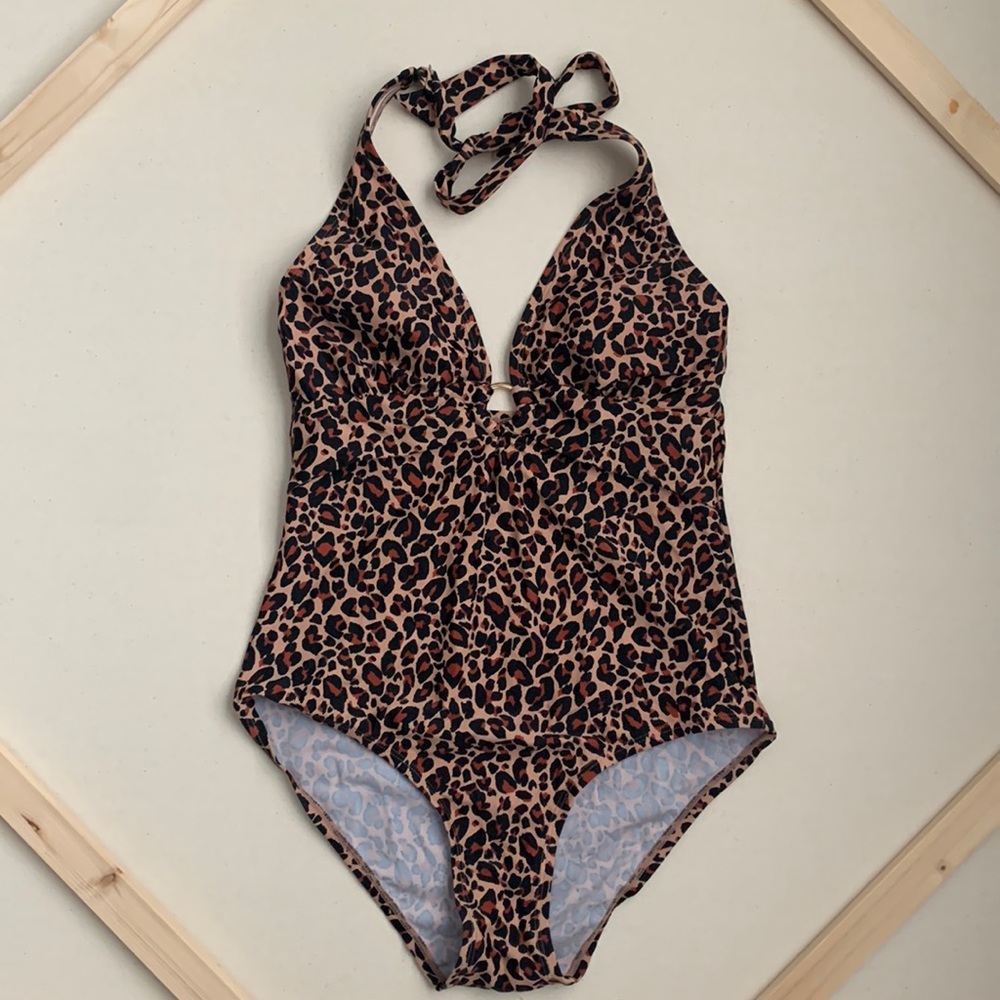 KONA SOL Leopard One Piece Swimsuit